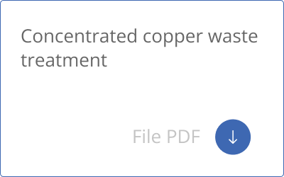 Concentrated copper waste treatment
